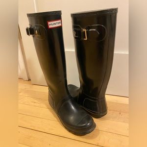 Hunter Women's Original Tall Rain Boots, Black, Size 7